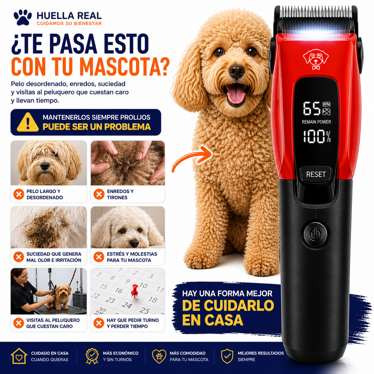 Máquina de cortar el pelo para mascotas SmartCut: Práctica, potente y pensada para usar en casa