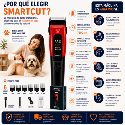 Máquina de cortar el pelo para mascotas SmartCut: Práctica, potente y pensada para usar en casa