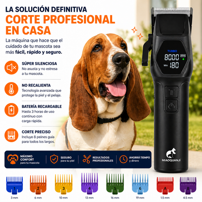 Máquina de cortar el pelo Miaoquanji: corte profesional para mascotas en casa