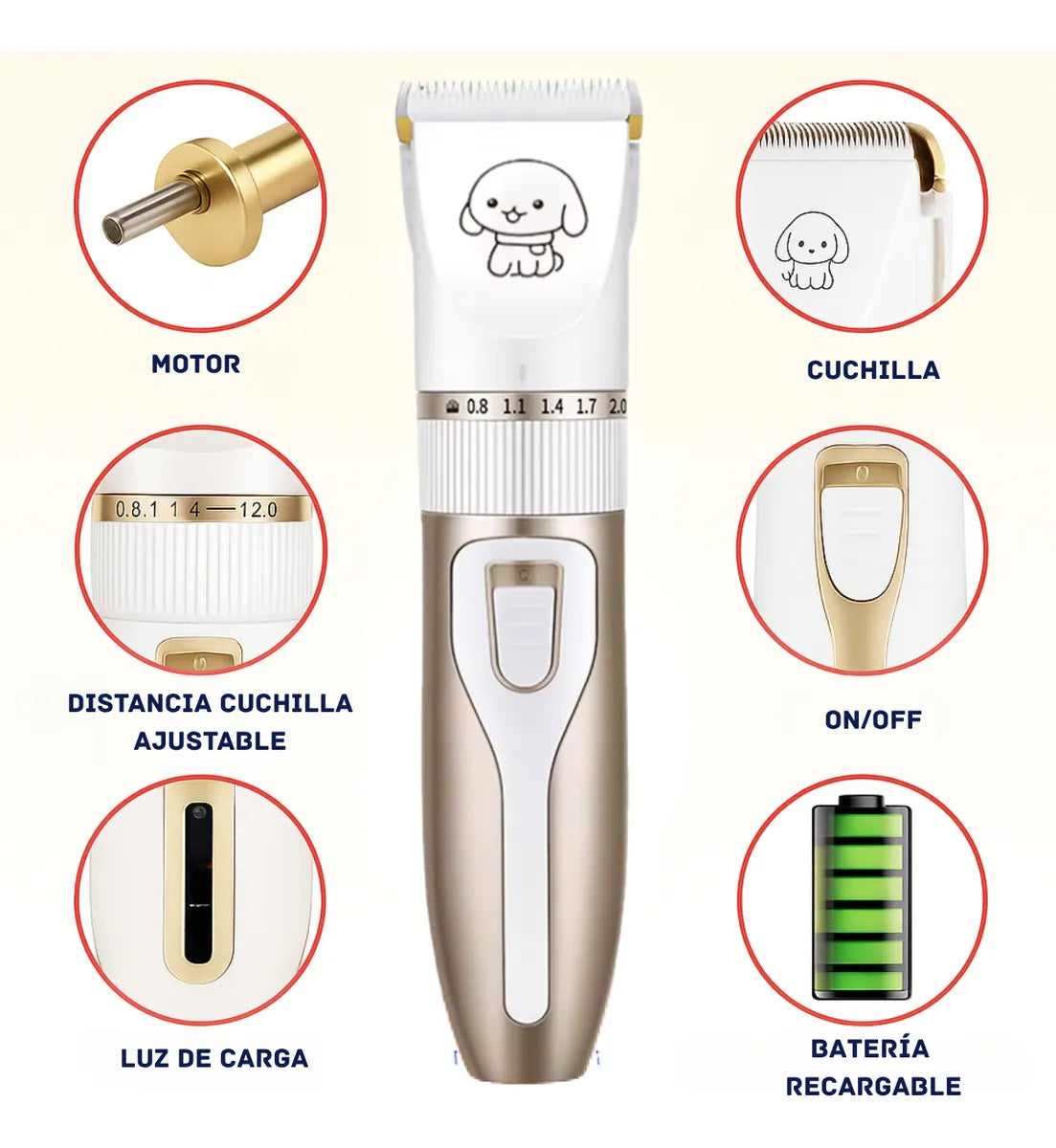 Máquina de Cortar el Pelo para Mascotas CalmCut