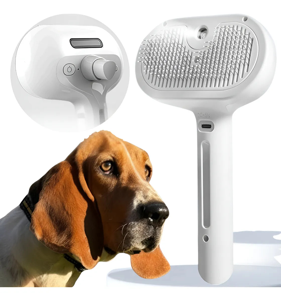 Cepillo Autolimpiante a Vapor para Mascotas AquaPaws